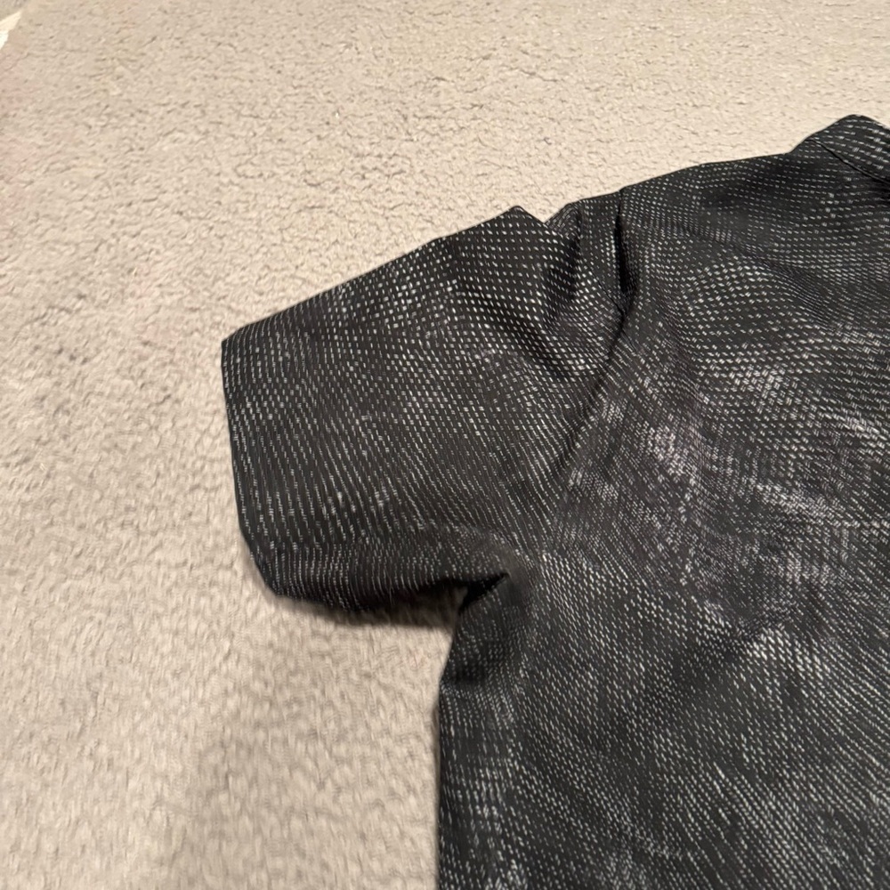 Lululemon Airing Easy Stand Collar Shirt Mens Size M Digital Drift Black Multi - Picture 6 of 10